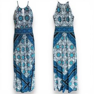 London Style Printed Tank Maxi Dress – Size 6